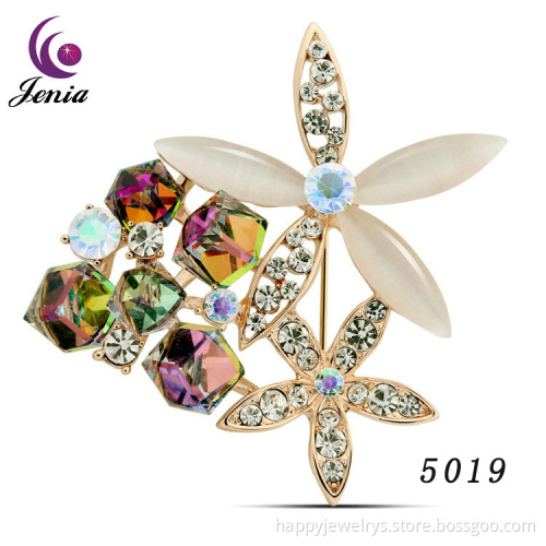 Jenia Fashion Jewelry Women Gift Beautiful Brooch Colour Rhinestone Brooch Pins